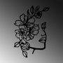 Wallity Flower Women Escultura de Pared Metálica Negra